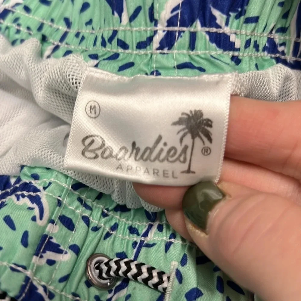 Men's Boardies Palm Tree Print Swim Trunks